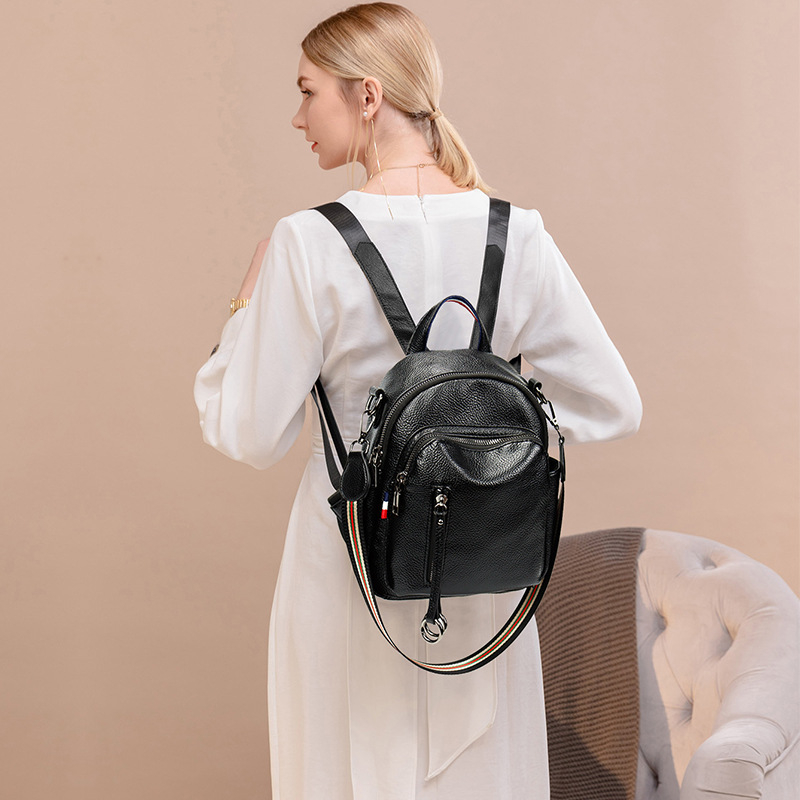 MOOKEVE Ženski mini ruksak – korejski stil, PU koža, ulični trend, vodootporan, zatvarač