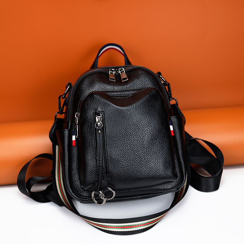 MOOKEVE Ženski mini ruksak – korejski stil, PU koža, ulični trend, vodootporan, zatvarač