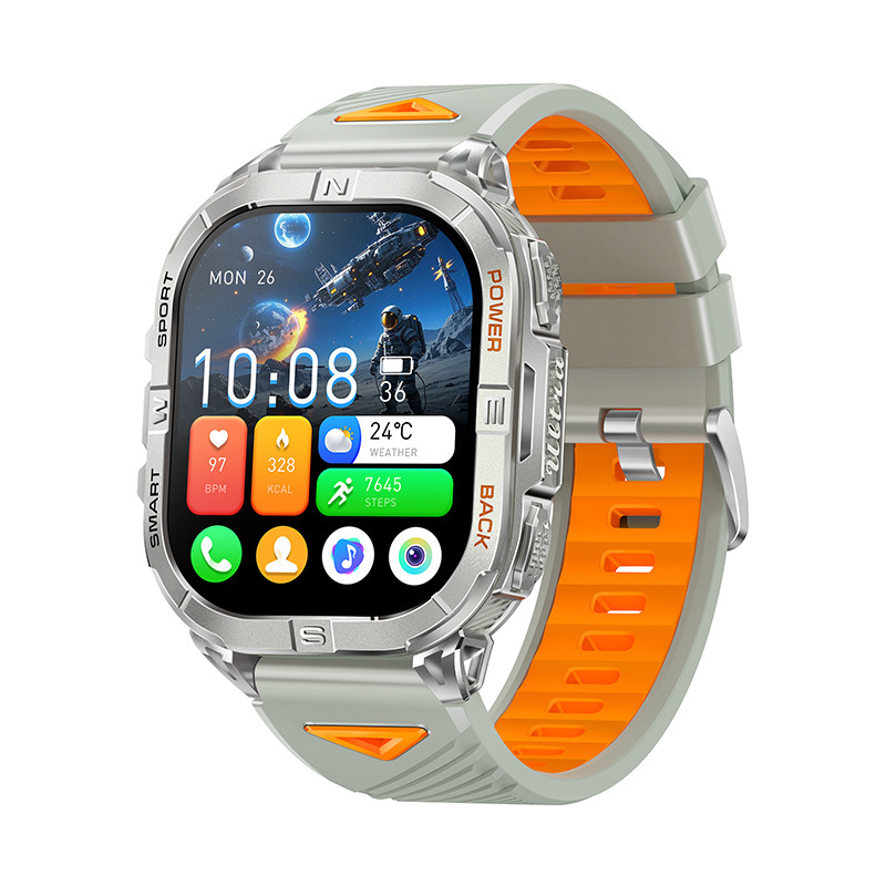 K72 smartwatch cu ecran AMOLED, apeluri Bluetooth, GPS, monitorizarea ritmului cardiac și a oxigenului din sânge.