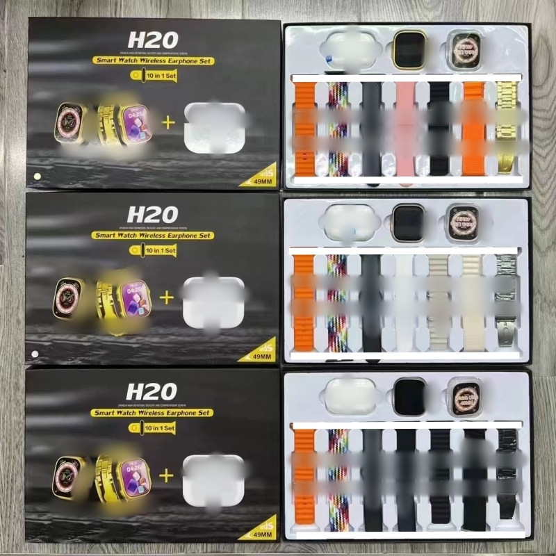 H20Ultra Pametni sat 10-u-1 komplet: praćenje otkucaja srca, krvni tlak, zasićenost kisikom, brojač koraka, NFC