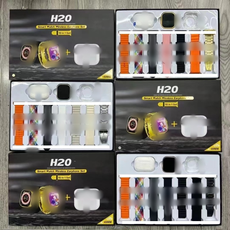 H20Ultra Pametni sat 10-u-1 komplet: praćenje otkucaja srca, krvni tlak, zasićenost kisikom, brojač koraka, NFC