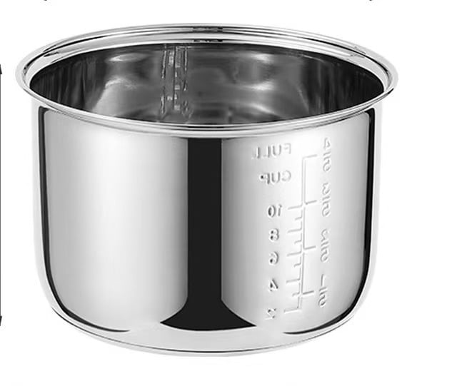 Вътрешен съд за оризоварка от 304 неръждаема стомана, удебелен, без покритие, трислоен композит, универсален аксесоар за електрически тенджери под налягане и оризоварки