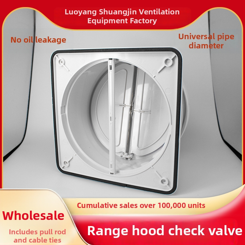 Anti-smoke ventiil köögi väljalasketoru jaoks, universaalne suitsutoru alus, paigaldus: otsene kiire sisestus liimiga, kaal 442 g, bränd Ninety Thousand Li