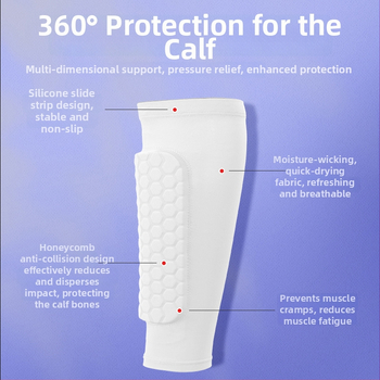 Zaštita listova za nogomet i trčanje — legging zaštita s protuzvučnom tibijskom pločom, Spandex+eva