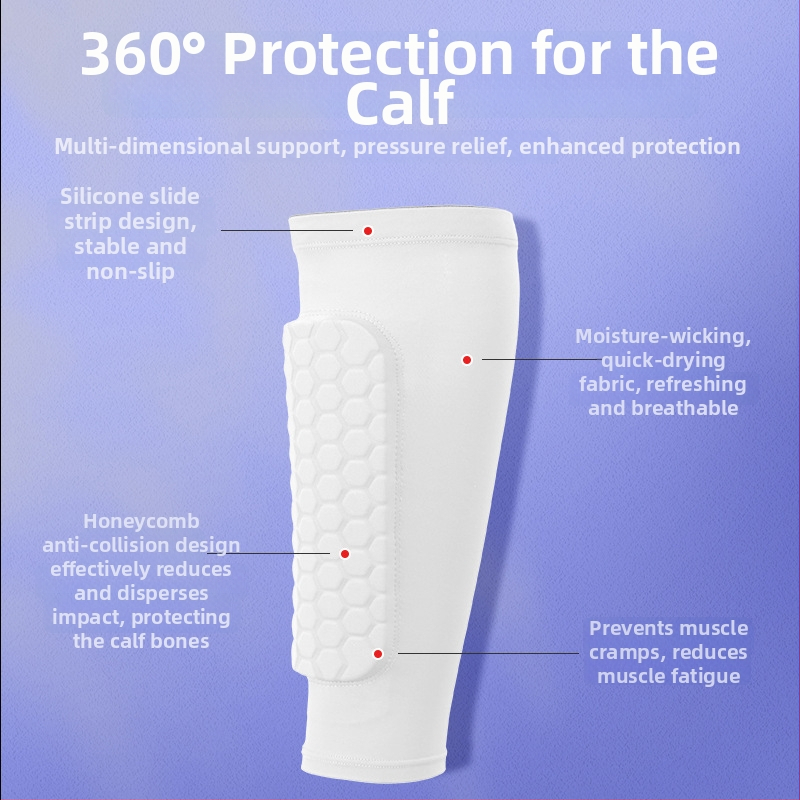 Zaštita listova za nogomet i trčanje — legging zaštita s protuzvučnom tibijskom pločom, Spandex+eva