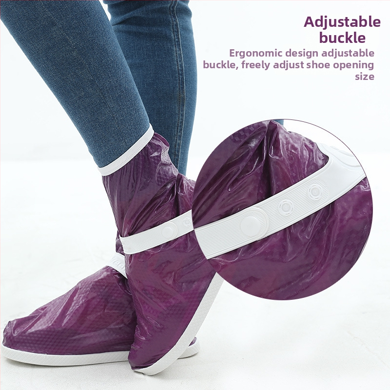 Qinfeiman Водоустойчиви покривала за обувки за открито - унисекс, PVC, антихлъзгаща мека подметка