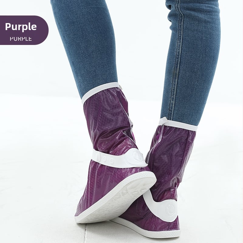 Qinfeiman Водоустойчиви покривала за обувки за открито - унисекс, PVC, антихлъзгаща мека подметка