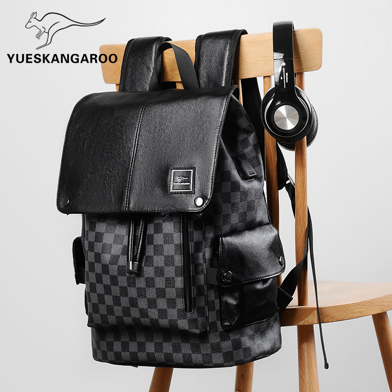 Muški ruksak za prijenosno računalo, PVC, vodootporan, protiv krađe, zapremina 36–55 L, kompatibilan s 15,6 inčnim prijenosnikom, brend Yuesen Kangaroo