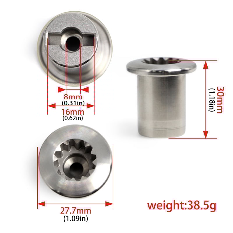 Глава от неръждаема стомана за кухненски робот и блендер – свързващ адаптер с разглобяем дизайн