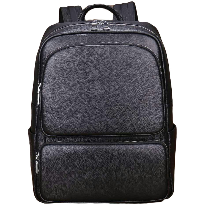 Rucsac din piele naturală pentru bărbați, 20–35L, impermeabil, anti-furt, curele cu pernă de aer
