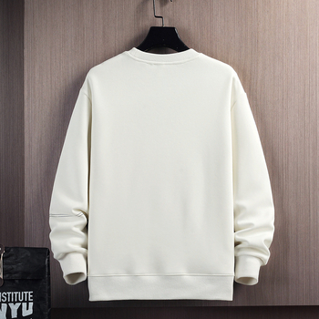 Pulover bărbătesc cu guler rotund — material lemnos, marcă Swiss Watch, potrivit pentru primăvară