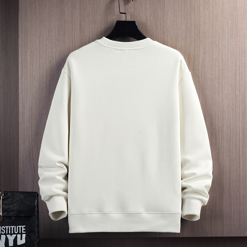 Pulover bărbătesc cu guler rotund — material lemnos, marcă Swiss Watch, potrivit pentru primăvară