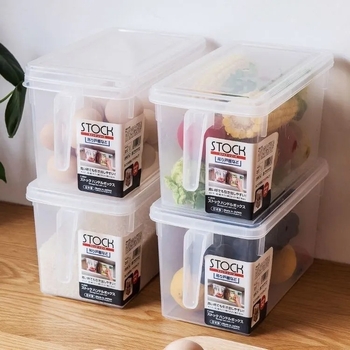 Κουτί αποθήκευσης ψυγείου – Διαφανές, Σφραγισμένο, Διατηρεί τη φρεσκάδα, Πλαστικό, Φορητό