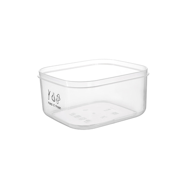 Kuhinjska posuda za odvod vode s poklopcem, kvadratnog oblika, PP+PE materijal, kapacitet do 300 ml, mikrovalno sigurna