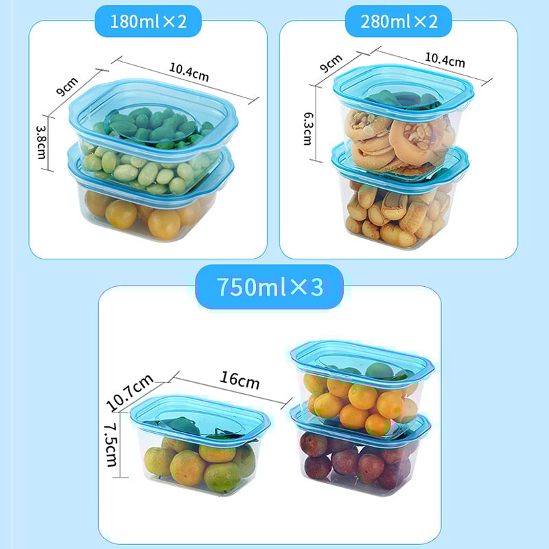 Κουτί αποθήκευσης φαγητών, πλαστικό, μινιμαλιστικό σχέδιο, φορητό, σφραγιζόμενο