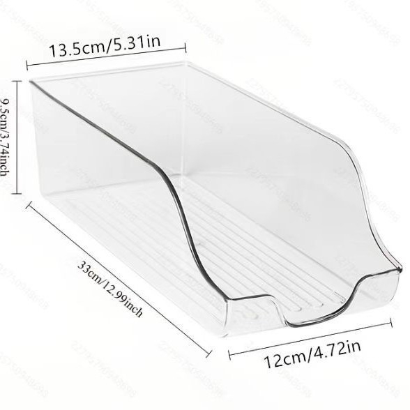 Κουτί αποθήκευσης ψυγείου, ακρυλικό, 12 L, για οργάνωση, σετ 60 τεμάχια