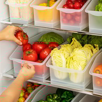 Οργανωτής ψυγείου για αυγά και λαχανικά, δοχείο αποθήκευσης φρούτων και διαχωριστικό προβολής τροφίμων