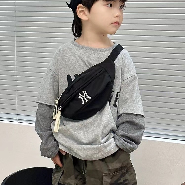 Παιδική τσάντα στήθους με μοτίβο γράμματα, Νάιλον υλικό, Μοντέρνο στυλ, Άνοιξη 2024, Unisex.