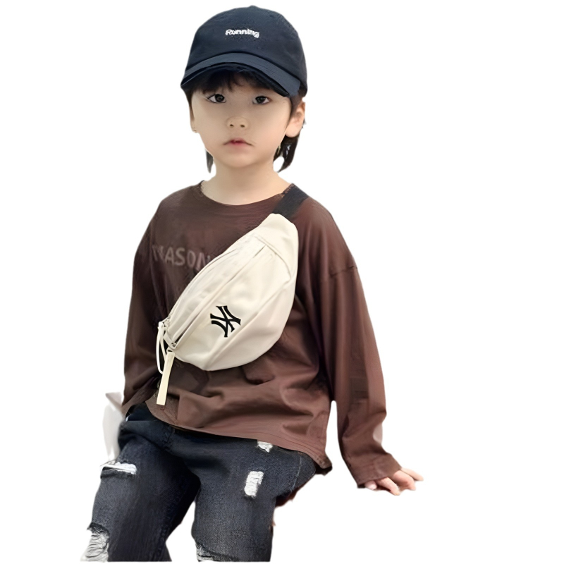 Παιδική τσάντα στήθους με μοτίβο γράμματα, Νάιλον υλικό, Μοντέρνο στυλ, Άνοιξη 2024, Unisex.