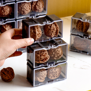 Κουτί αποθήκευσης γραφείου, σχέδιο Walnut-splicing, PS πλαστικό, χωρητικότητα 18L, ιαπωνικό στυλ, εκτυπωμένο λογότυπο