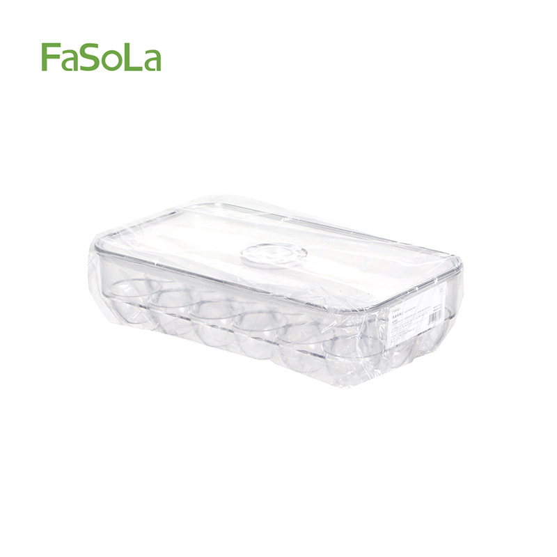 FaSoLa Δοχείο Αποθήκευσης Αυγών – PET, Βαθύτερες Θήκες Αυγών, Μεγάλη Χωρητικότητα, Με Καπάκι, Διατηρεί Φρεσκάδα
