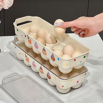 Tojáskarton krém stílusban, PET anyagú, tojások tárolására és frissességének megőrzésére