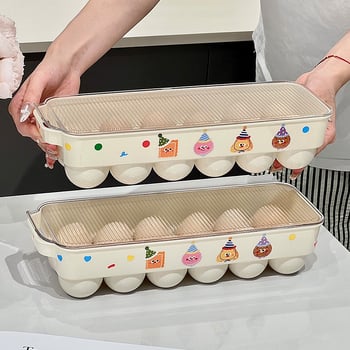 Tojáskarton krém stílusban, PET anyagú, tojások tárolására és frissességének megőrzésére