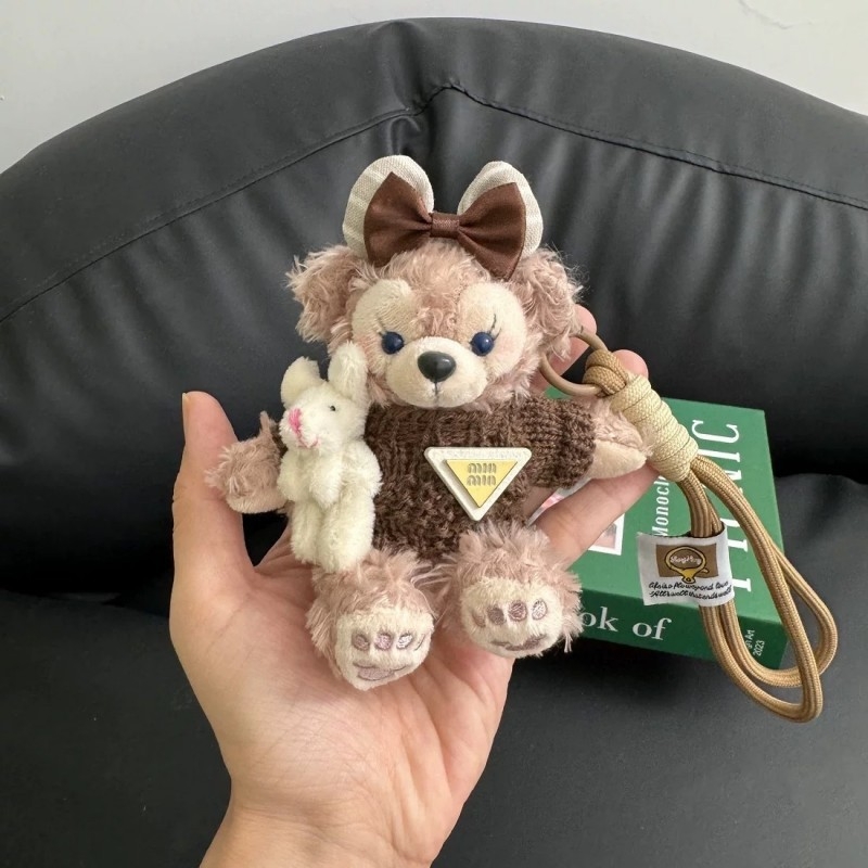 Hangcai Karikatúra plüss baba medál táskára és kulcstartóhoz – PP gyapot töltet, 14+, uniszex