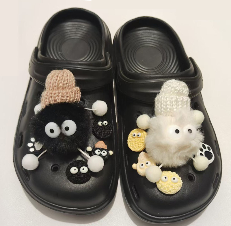 Plišani cvijet za obuću za sandale i papuče – ukras u Crocs stilu, brend Great Bear, model Plush shoe flower, pogodno za ljeto, jesen, proljeće i zimu.