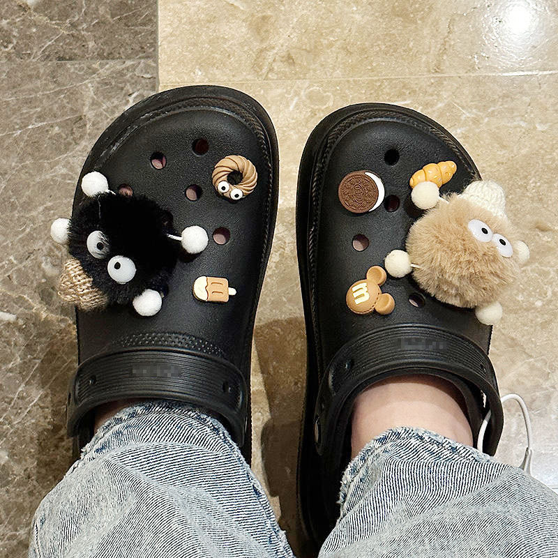 Plišani cvijet za obuću za sandale i papuče – ukras u Crocs stilu, brend Great Bear, model Plush shoe flower, pogodno za ljeto, jesen, proljeće i zimu.