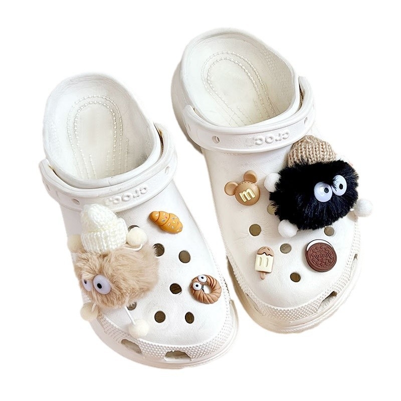 Plišani cvijet za obuću za sandale i papuče – ukras u Crocs stilu, brend Great Bear, model Plush shoe flower, pogodno za ljeto, jesen, proljeće i zimu.