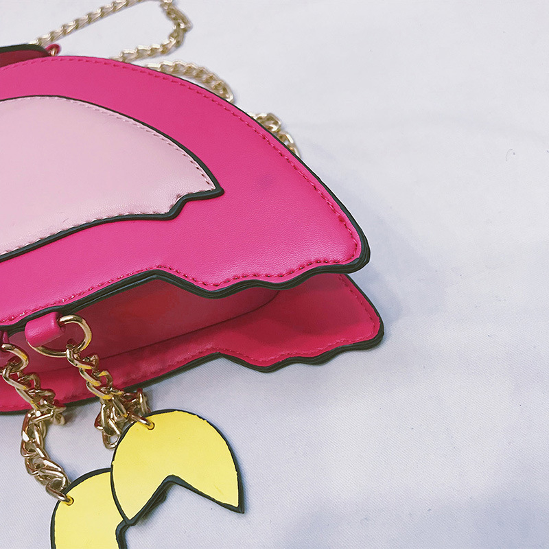 Flamingo karikatura crossbody torba od PU kože, zatvaranje na zip, pamukova podstava, unutarnji džepovi: džep na zip, džep za telefon, džep za osobnu iskaznicu — ljeto 2020