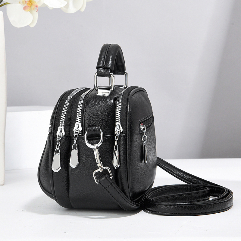 PU mini okrugla crossbody torba, street fashion, horizontalno kvadratnog oblika, zatvarač, laminirani unutarnji džep