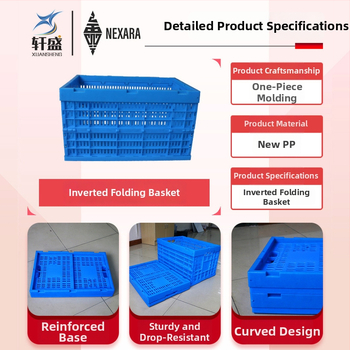 Skladaný plastový kôš, zosilnená konštrukcia, PE materiál, vstrekovanie plastov, vodotesný a koróziou odolný, tlač loga k dispozícii