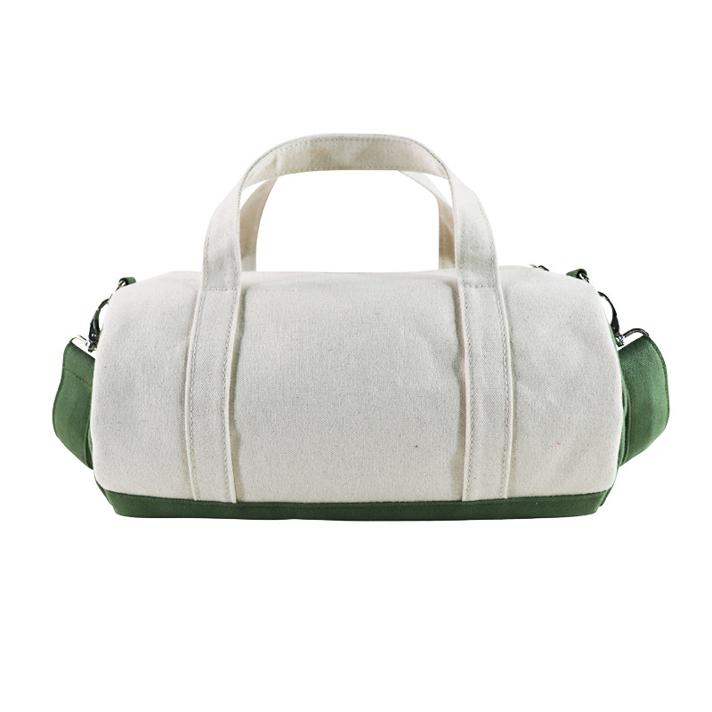 Mala crossbody torbica od platna, cilindričnog oblika bucket, zatvara zipom, jednobojna s prilagođenim logotipom
