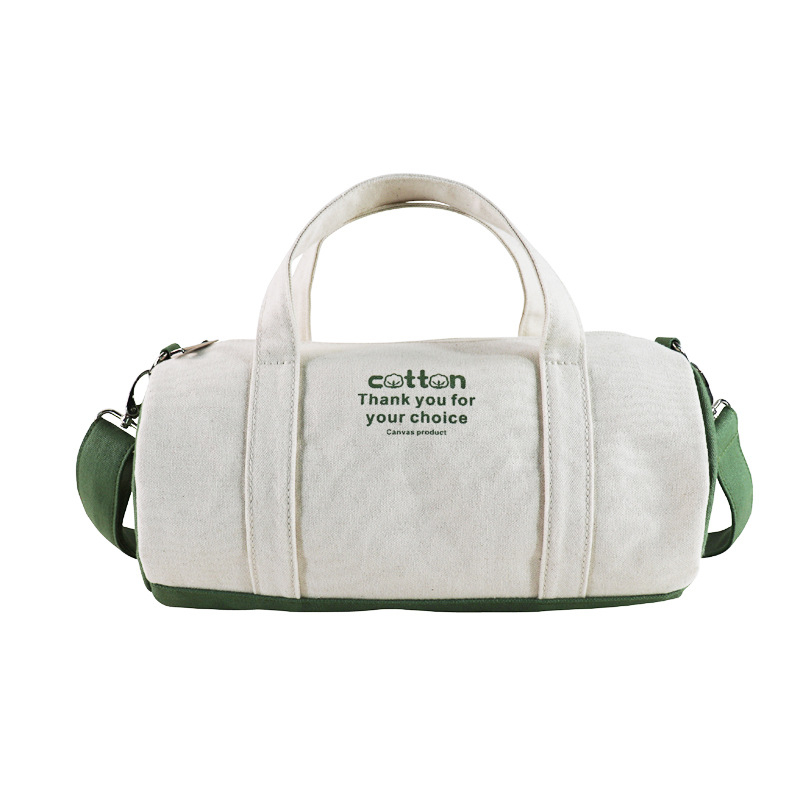 Mala crossbody torbica od platna, cilindričnog oblika bucket, zatvara zipom, jednobojna s prilagođenim logotipom