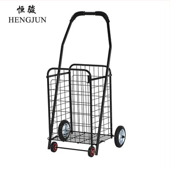 Сгъваема железна четирикрак пазарска количка, преносима, макс. товар 25 кг