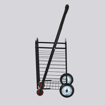 Сгъваема железна четирикрак пазарска количка, преносима, макс. товар 25 кг
