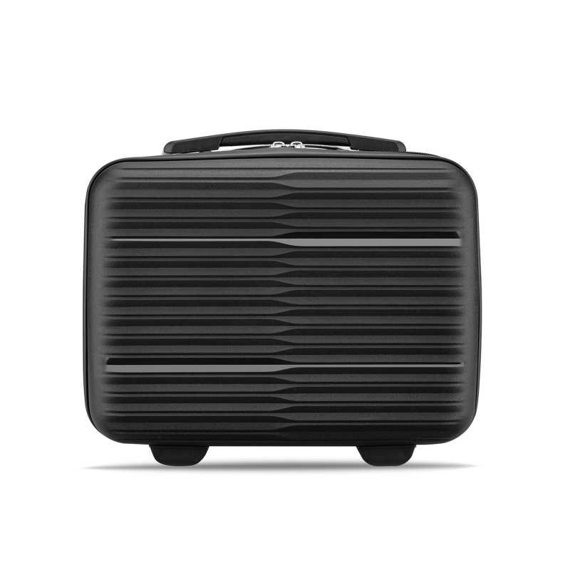 Lagani unisex poslovni trolley kofer, ABS+PC materijal, 2 kg, zatvaranje zipom, vodootporan, prugasti uzorak, poliester podstava