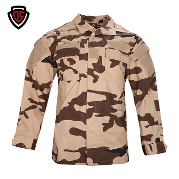 Double Safe камуфлажен тренировъчен костюм, памук-смесен плат, дишащ, износоустойчив, ветроустойчив, камуфлажен модел, подходящ за бягане, туризъм и къмпинг