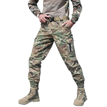 Унисекс тактически панталони с цип YKK, всесезонен камуфлаж за тренировки на открито, походи и къмпинг