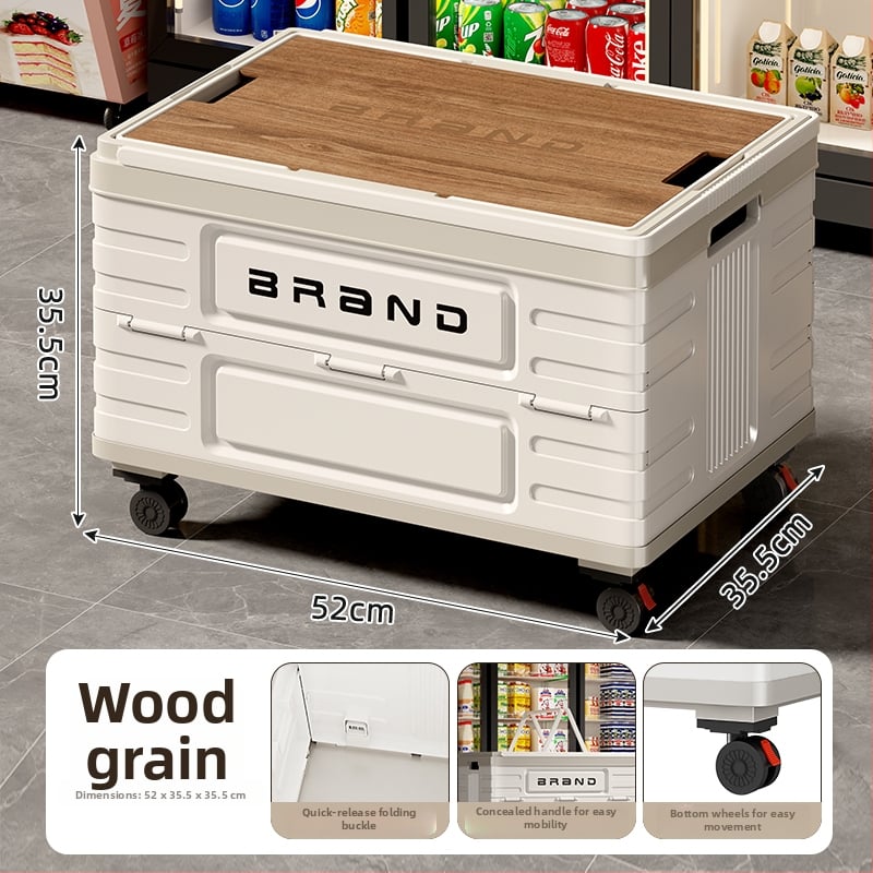 Четириколесна количка за хранителни стоки, пластмасова конструкция, възможност за печат на лого