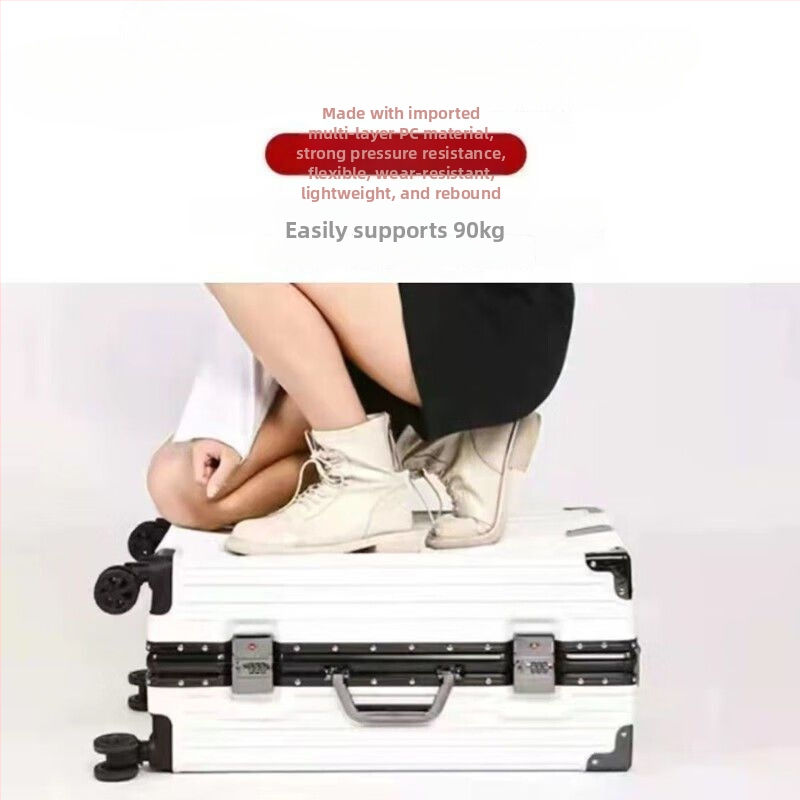 Kofer za putovanje sa zatvaranjem na zip, ABS+PC materijal, univerzalni kotači, 1 kg, obična kombinacijska brava