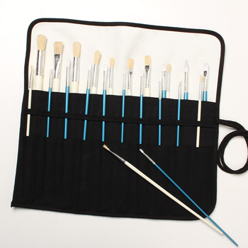 Ρολό θήκη πινέλων από καμβά με 20 θήκες – φορητή θήκη για πινέλα και μολύβια σχεδίου