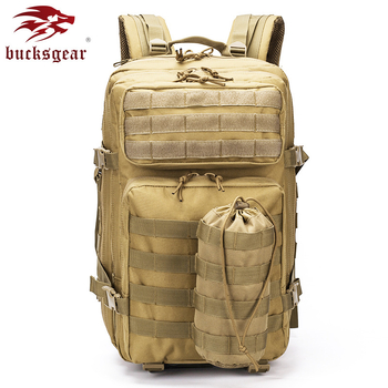 BUCKSGEAR Wolf Commander Taktički ruksak za outdoor, Veliki 3P, MOLLE, Kamuflažni uzorak, Vodootporan