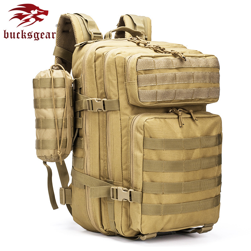 BUCKSGEAR Wolf Commander Taktički ruksak za outdoor, Veliki 3P, MOLLE, Kamuflažni uzorak, Vodootporan