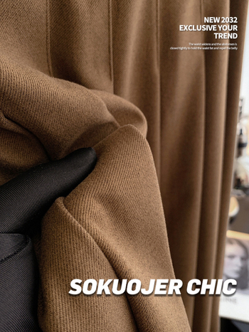 Félhosszú pliszírozott gyapjú szoknya, magas derekú, mikroelasztikus anyag