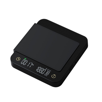 Kompaktna digitalna vaga za kavu s Bluetooth tajmerom, visoka preciznost za talijansko prženje kave, model DH-8706, raspon mjere 3 kg/0,1 g, USB-C napajanje, višenamjenska