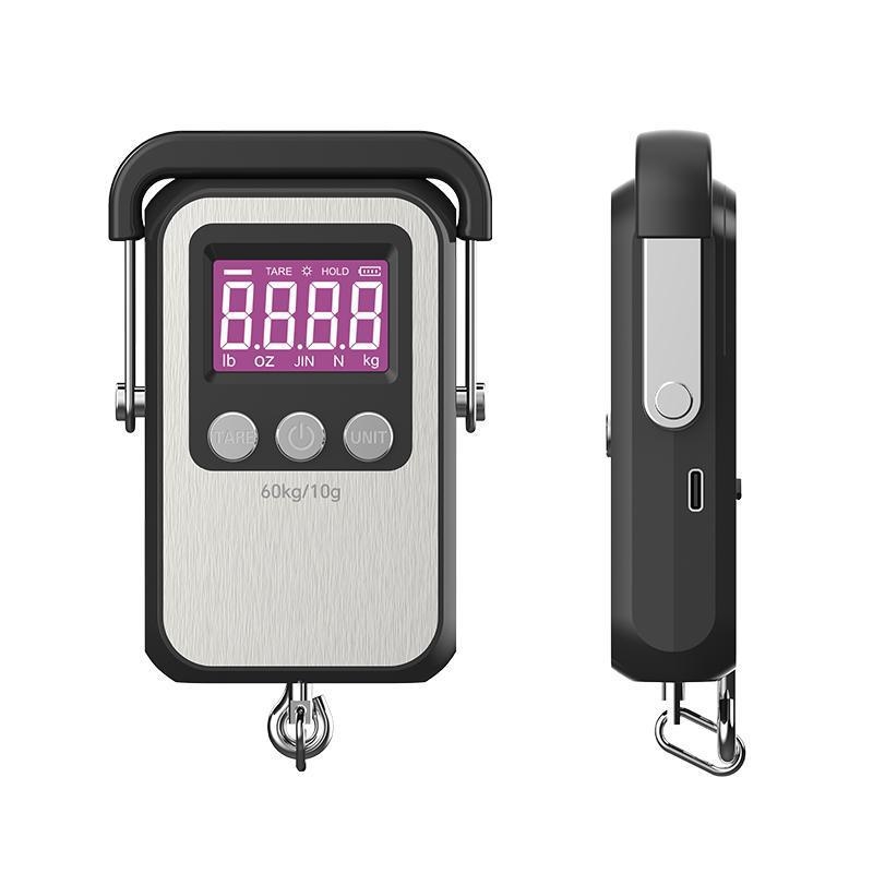 Weiheng WH-A35 Bluetooth малък висящ кантар за пратки, 60 кг, електронен измервател, USB/AA захранване