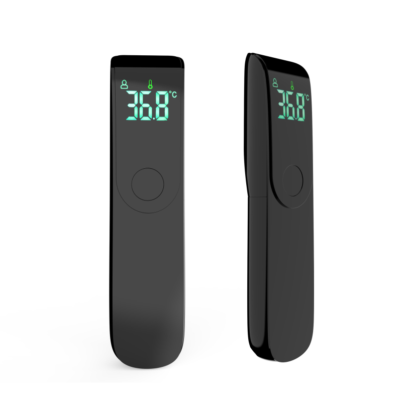 Termometru fără contact pentru frunte, portabil, model B2-1, pentru sugari, alimentat cu două baterii AA